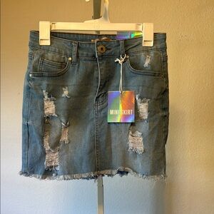 Blue Mini Pencil Skirt for Casual Nights‎